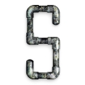letter initial S acid corrosion pipe plumber ultra realistic