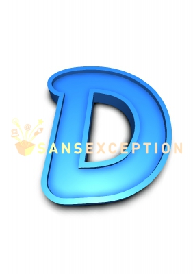 alphabet d 3d