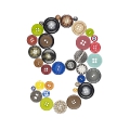 number 9 sewing button clothing