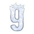 letter number 9 sparkling water sparkle splash ultra realistic PNG transparent