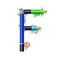 letter initial F colored pencil ultra realistic PNG transparent